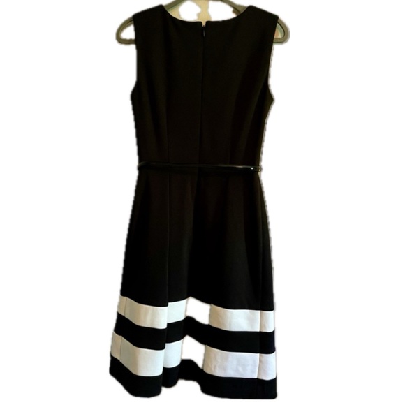 Calvin Klein Black/White Flounce Dress size 2 - Picture 5 of 9